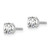 Image of 14k White Gold 3/8 carat total weight Round SI1/SI2 G H I Lab Grown Diamond 4 Prong Stud Post Earrings