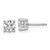 Image of 14k White Gold 1 1/2 carat total weight Round SI1/SI2 G H I Lab Grown Diamond 4 Prong Stud Post Earrings