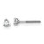 Image of 14k White Gold 1/5 carat total weight Round VS/SI D E F Lab Grown Diamond Screw Back 3 Prong Stud Post Earrings