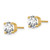 Image of 14K Yellow Gold 1 1/2carat total weight Round Certified SI1/SI2 G H I Lab Grown Diamond 4 Prong Stud Post Earrings