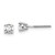 Image of 14k White Gold 1/2 carat total weight Round Certified VS/SI D E F Lab Grown Diamond Screw Back 4 Prong Stud Post Earrings