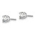 Image of 14k White Gold 2/3 carat total weight Round Certified VS/SI D E F Lab Grown Diamond Screw Back 4 Prong Stud Post Earrings