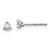 Image of 14k White Gold 1/4 carat total weight Round Certified SI1/SI2 G H I Lab Grown Diamond Screw Back 3 Prong Stud Post Earrings