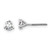 Image of 14k White Gold 3/4 carat total weight Round Certified SI1/SI2 G H I Lab Grown Diamond Screw Back 3 Prong Stud Post Earrings