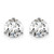 Image of 14k White Gold 1 1/2 carat total weight Round Certified SI1/SI2 G H I Lab Grown Diamond Screw Back 3 Prong Stud Post Earrings