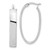 Image of 35mm 14K White Gold Polished Oval Hoop Earrings LE506