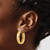Image of 14K Yellow Gold Polished Oval Hoop Earrings LE2163