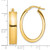 Image of 14K Yellow Gold Polished Oval Hoop Earrings LE2163