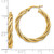 Image of 28mm 14K Yellow Gold Polished Twisted Hoop Earrings LE1839