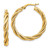 Image of 28mm 14K Yellow Gold Polished Twisted Hoop Earrings LE1839