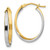 Image of 23mm 14K Two-tone Gold Polished Hinged Hoop Earrings 23Q