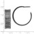 Image of 29.5mm Sterling Silver Ruthenium-plated Post Hoop Earrings QLE336
