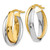 Image of 23mm 14K Two-tone Gold Polished Double Oval Hoop Earrings LE624