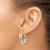 Image of 23mm 14K Two-tone Gold Polished Double Oval Hoop Earrings LE624