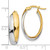 Image of 23mm 14K Two-tone Gold Polished Double Oval Hoop Earrings LE624