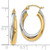 Image of 22mm 14K Two-tone Gold Polished Oval Hinged Hoop Earrings 96Y