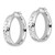 Image of 27.78mm Sterling Silver Rhodium-plated Polished Diamond-cut Hoop Earrings QLE1376