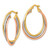 Image of 28mm 14K Tri-color Gold Polished Twisted Hoop Earrings