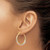 Image of 28mm 14K Tri-color Gold Polished Twisted Hoop Earrings