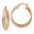 Image of 28mm 14K Tri-color Gold Polished Twisted Hoop Earrings