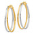 Image of 44mm 14K Yellow Gold with Rhodium Polished Hoop Earrings