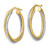 Image of 9.71mm 10k Two-tone Gold Polished Diamond-cut Hoop Earrings