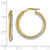Image of 9.71mm 10k Two-tone Gold Polished Diamond-cut Hoop Earrings