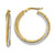 Image of 9.71mm 10k Two-tone Gold Polished Diamond-cut Hoop Earrings