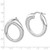 Image of Sterling Silver Polished Twisted Round Hoop Earrings