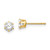 Image of 4mm 14K Yellow Gold Madi K CZ Stud Post Earrings SE2270