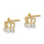 Image of 6.5mm 14K Yellow Gold Madi K CZ Crown Post Earrings GK1070