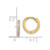 Image of 10.7mm 14K Yellow Gold Madi K CZ Hinged Hoop Earrings GK1078