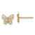 Image of 6.3mm 14K Yellow Gold Madi K Butterfly CZ Stud Earrings GK1047