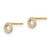 4.5mm 14k Yellow Gold Madi K Circle CZ Post Earrings