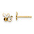 Image of 5.3mm 14K Yellow Gold Madi K Enamel Bumble Bee Post Earrings