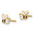 5.3mm 14K Yellow Gold Madi K Enamel Bumble Bee Post Earrings