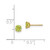 Image of 4mm 14K Yellow Gold Madi K Round Peridot 4mm Post Earrings