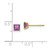 Image of 4mm 14K Yellow Gold Madi K Amethyst 4mm Square Post Earrings