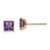 Image of 5mm 14K Yellow Gold Madi K Amethyst 5mm Square Post Earrings