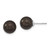 Image of 8-9mm Majestik Sterling Silver Rhodium-plated 8-9mm Black Simulated Pearl Stud Earrings