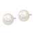 Image of 12-13mm Majestic Sterling Silver Rhodium-plated 12-13mm White Simulated Pearl Stud Earrings