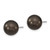 Image of 10-11mm Majestik Sterling Silver Rhodium-plated 10-11mm Black Simulated Pearl Stud Earrings