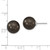 Image of 10-11mm Majestik Sterling Silver Rhodium-plated 10-11mm Black Simulated Pearl Stud Earrings
