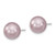 Image of 10-11mm Majestik Sterling Silver Rhodium-plated 10-11mm Purple Simulated Pearl Stud Earrings