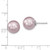 Image of 10-11mm Majestik Sterling Silver Rhodium-plated 10-11mm Purple Simulated Pearl Stud Earrings