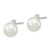 Image of 8-9mm Majestik Sterling Silver Rhodium-plated 8-9mm White Simulated Pearl and CZ Post Earrings