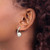 Image of Majestic Sterling Silver Rhodium-plated 8-9mm White Simulated Pearl CZ J-Hoop Post Earrings
