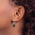 Image of 8-9mm Majestik Sterling Silver Rhodium-plated 8-9mm Black Simulated Pearl Leverback Dangle Earrings
