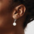 Image of 10-11mm Majestik Sterling Silver Rhodium-plated 10-11mm White Simulated Pearl Leverback Dangle Earrings