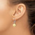 Image of 10-11mm Majestik Sterling Silver Rhodium-plated 10-11mm Yellow Simulated Pearl Leverback Dangle Earrings